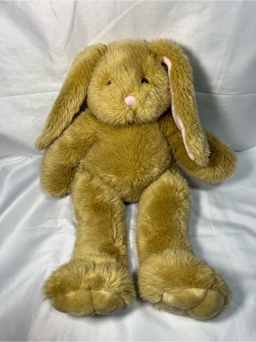 VTG 1997 Build-A-Bear Bunny Plush Brown Rabbit Stuffed Animal‎ Pink USA 18” Toy